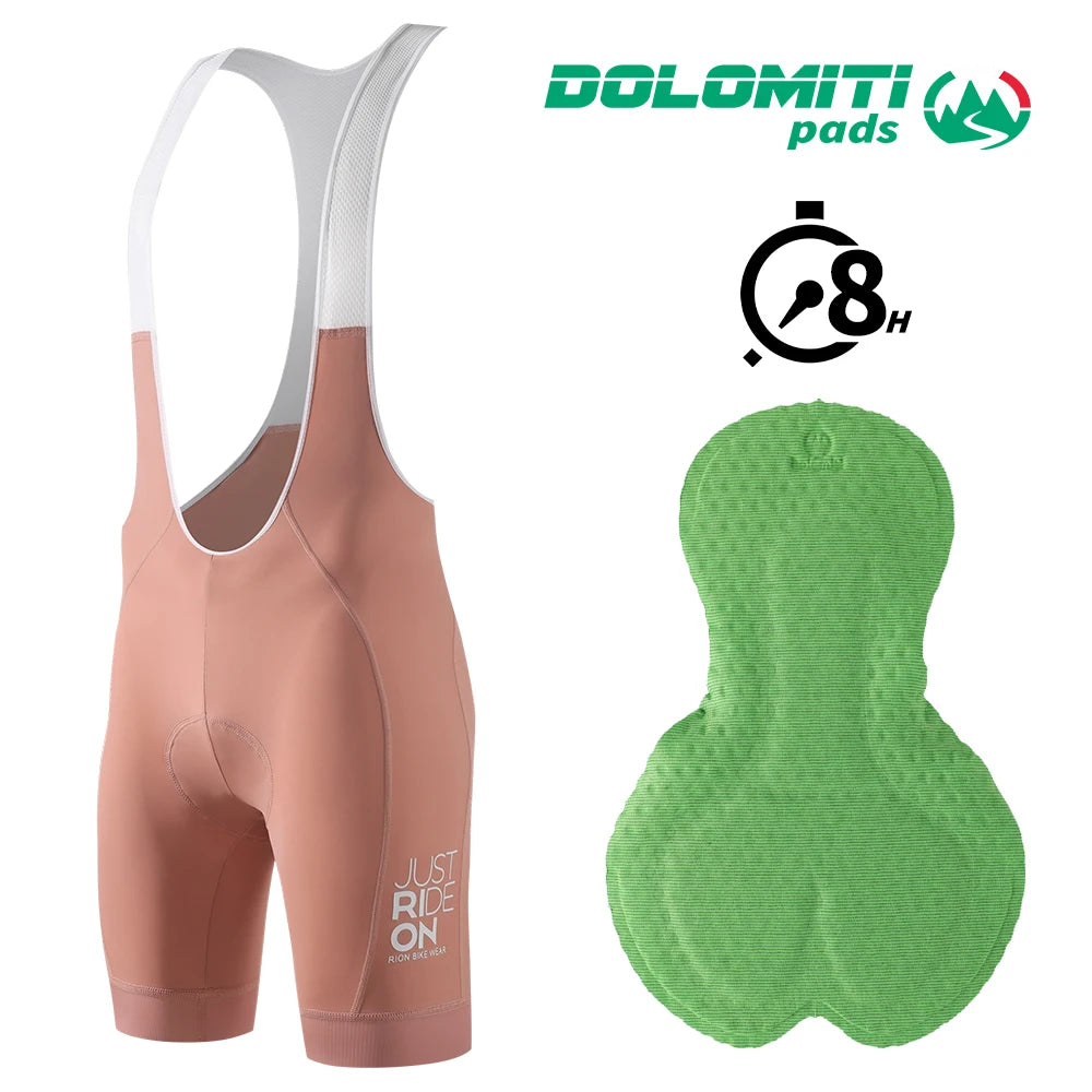 RION Herren Fahrrad-Trägerhose Pro – Italienisches Dolomiti 8H Polster für extreme Distanzen