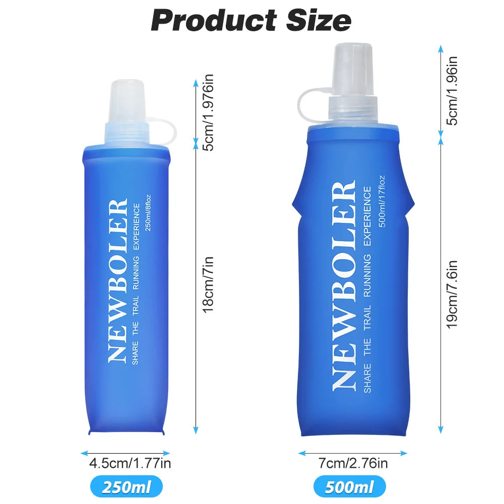Faltbare Trinkflasche TPU – 150ml / 250ml / 500ml für Running & Outdoor