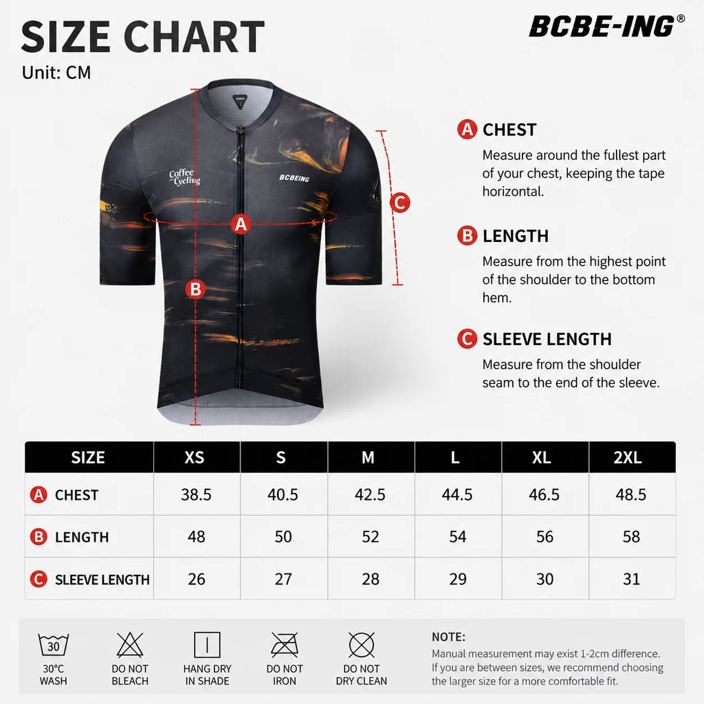 BCBE-ING Herren-Radtrikot Kurzarm – Schnelltrocknend, Atmungsaktiv, Full-Zip | MTB & Rennrad