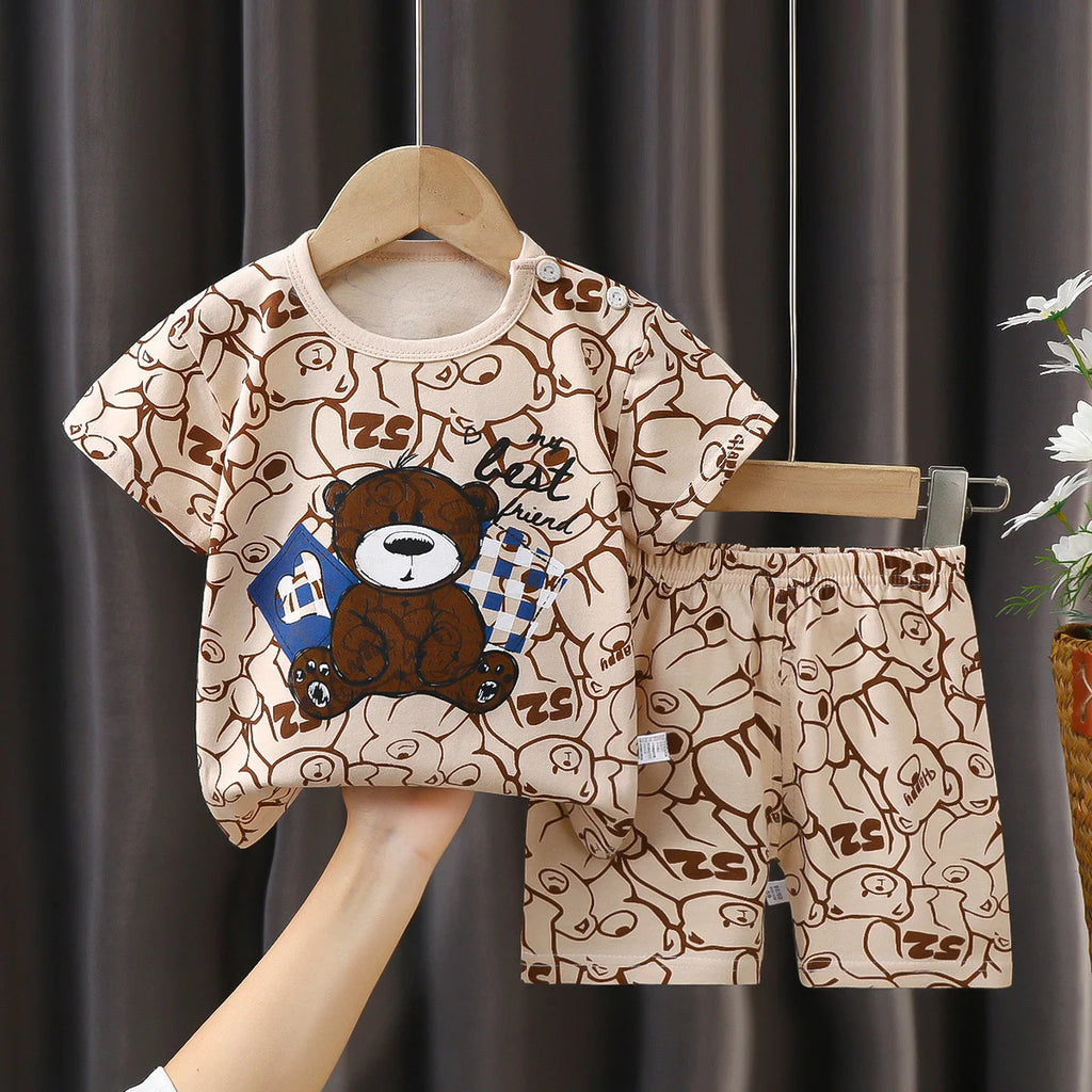 Kinder Sommer-Set – T-Shirt & Shorts | 100% Baumwolle, Atmungsaktiv & Hautfreundlich