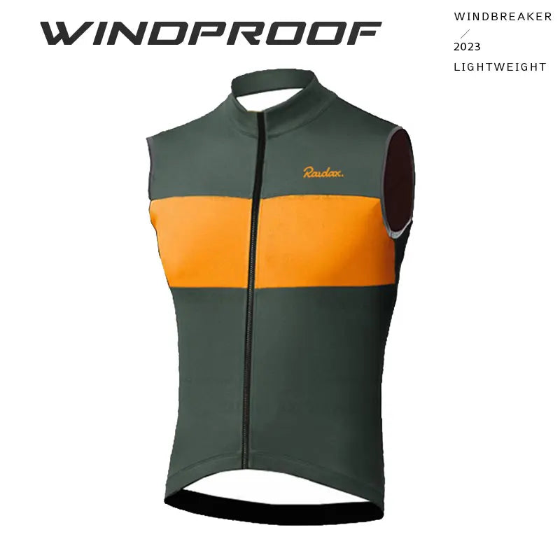 RAUDAX Herren Radsport-Weste – Ärmellos, Windabweisend & Leicht | MTB & Rennrad