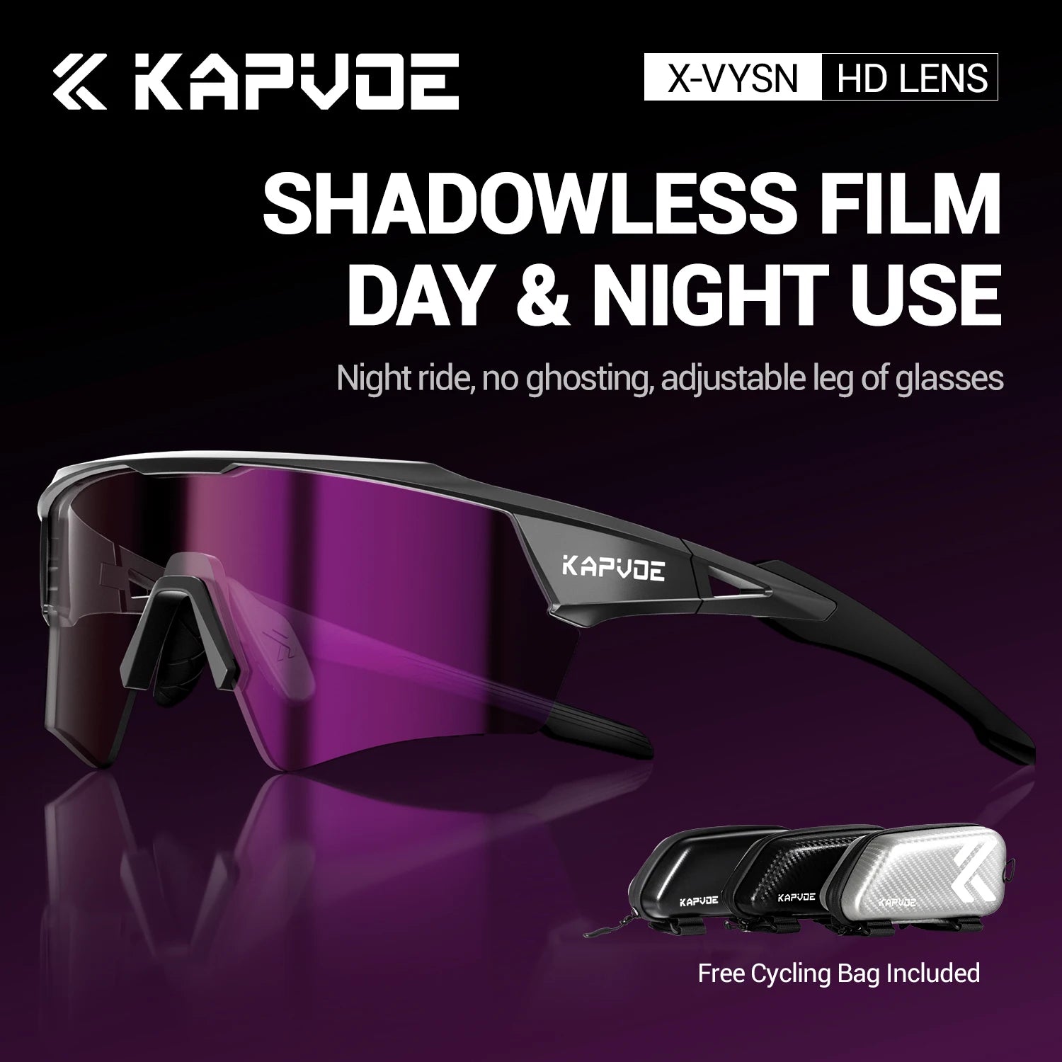 Kapvoe Photochromic Cycling Sunglasses for Men & Women – UV400 MTB Road Bike Eyewear, CE Certified