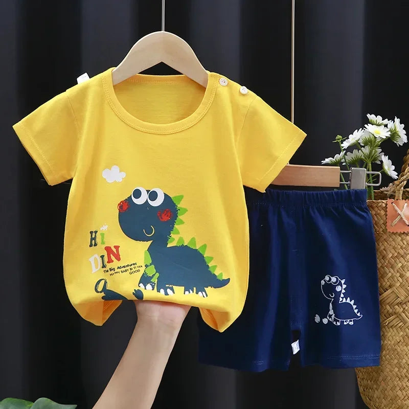 Kinder Sommer-Set – T-Shirt & Shorts | 100% Baumwolle, Atmungsaktiv & Hautfreundlich
