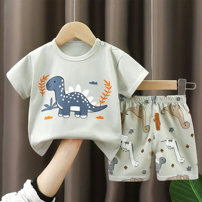Kinder Sommer-Set – T-Shirt & Shorts | 100% Baumwolle, Atmungsaktiv & Hautfreundlich