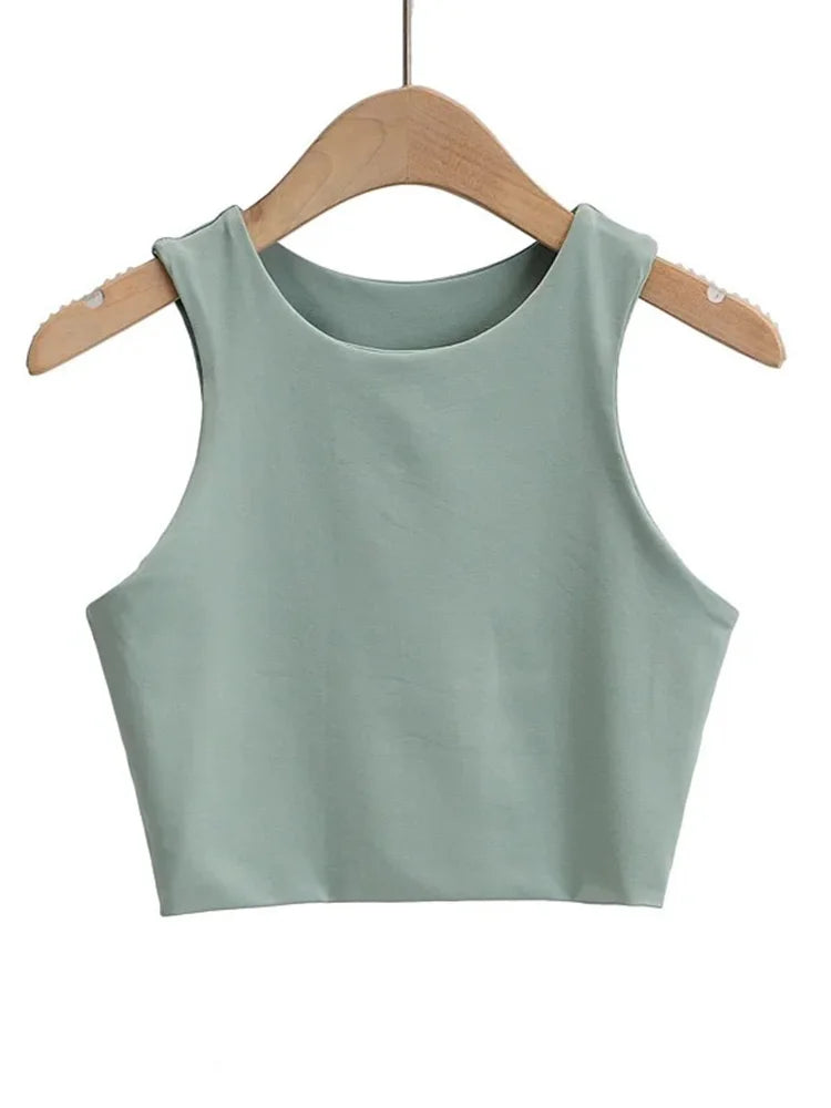 Damen Tank Top – Ärmelloses Sommer-Shirt mit rundem Ausschnitt in 6 Farben