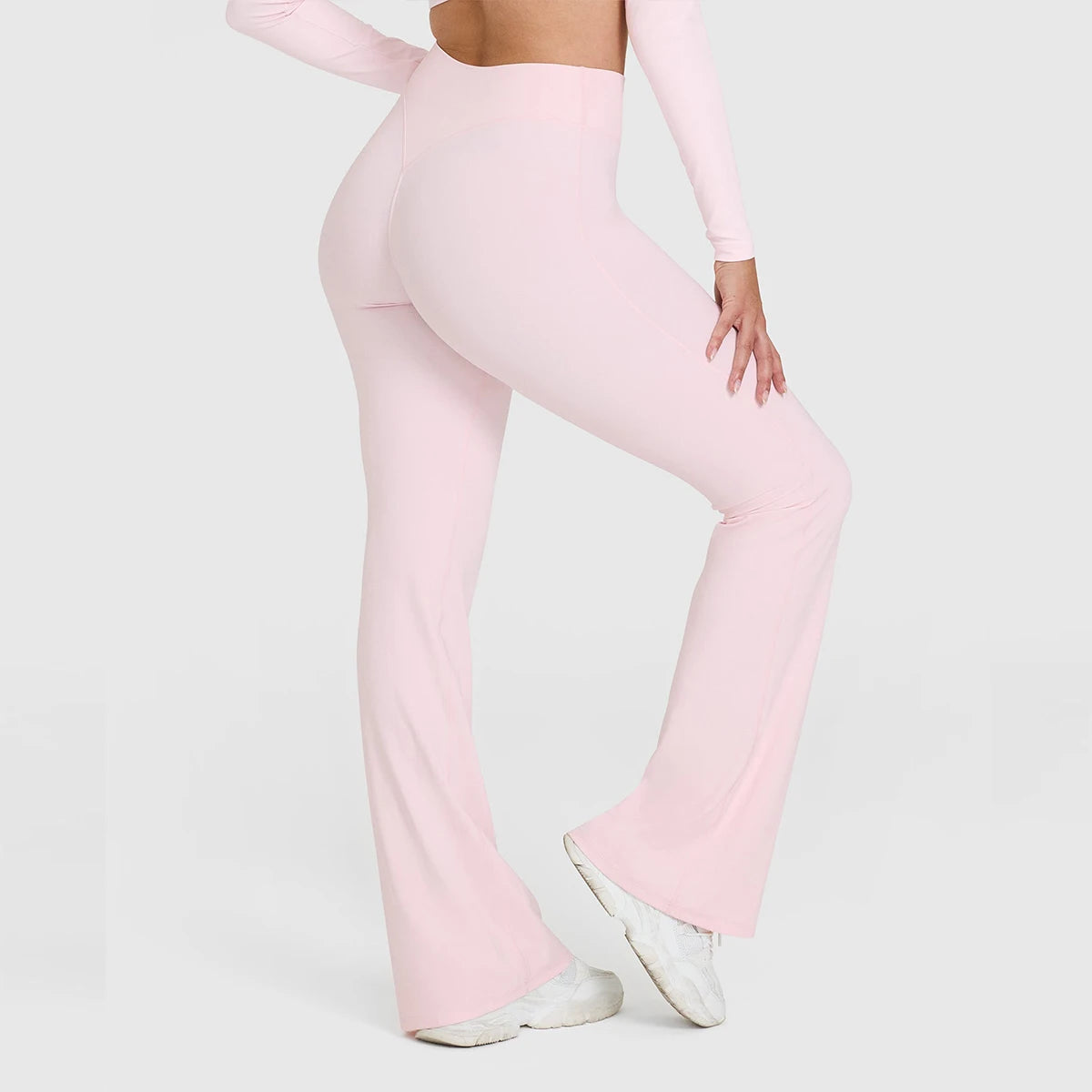 Flared Yoga Leggings Damen – Weitbein, atmungsaktiv, nahtlos