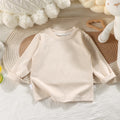 Kinder Langarm T-Shirt | Baumwolle, Einfarbig, Rundhals, Unisex, Frühling/Herbst, 90–150 cm