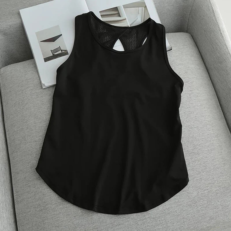 Damen Sport-Tanktop – Schnelltrocknend, Rückenfrei & Atmungsaktiv | Yoga, Fitness & Running