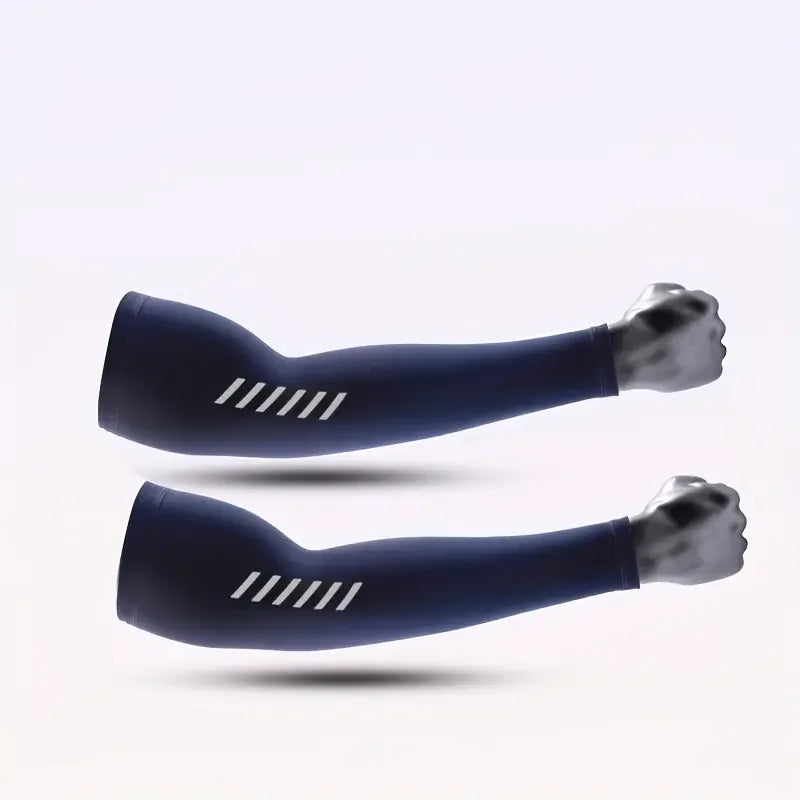 Herren Kühlärmlinge – Ice Silk, UV-Schutz & Schweißabsorbierend | Radfahren, Laufen & Outdoor (1 Paar)