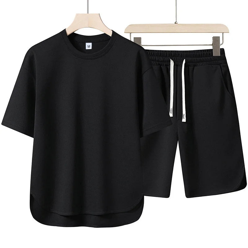 Herren Sommer-Set – T-Shirt & Shorts | Casual, Atmungsaktiv & Vielseitig | ZSMYSAA
