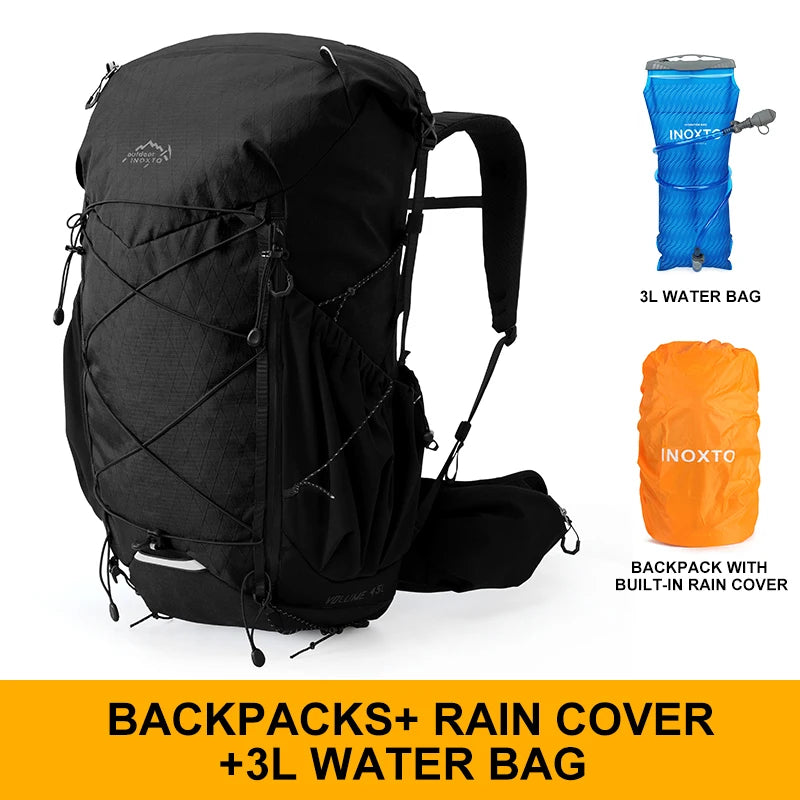 45L Trekkingrucksack mit Regencover – mit oder ohne 3L Wasserbehälter
