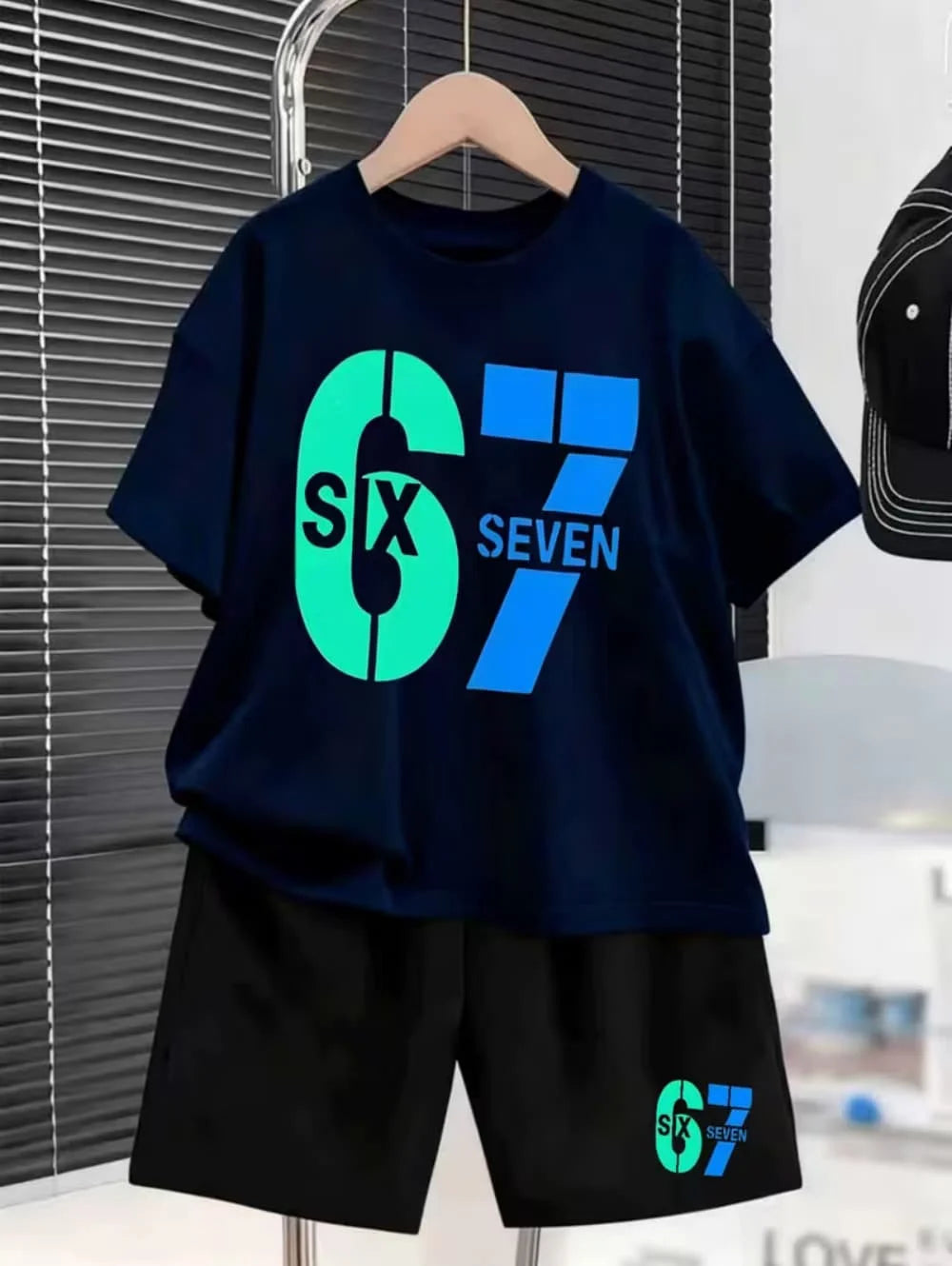 Kinder 3D-Print Set – T-Shirt & Shorts