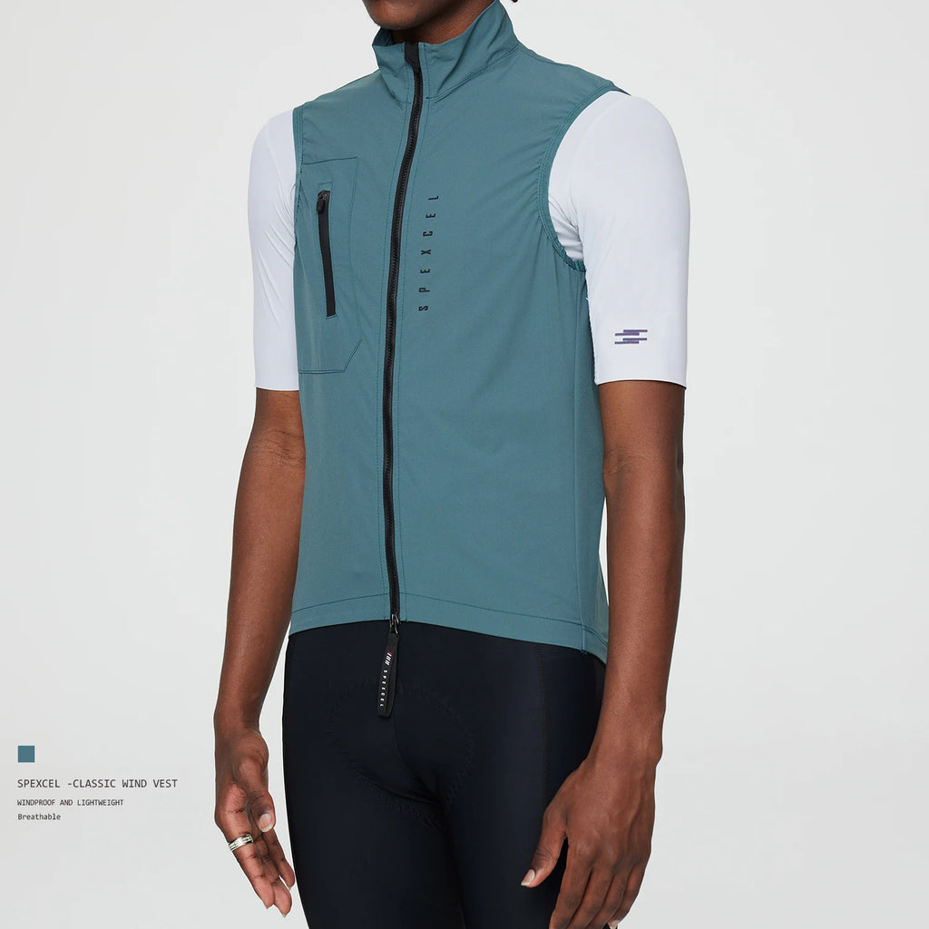SPEXCEL Herren Radsport-Weste – Leicht, Windabweisend & Stretchbar | Ganzjahres-Windbreaker
