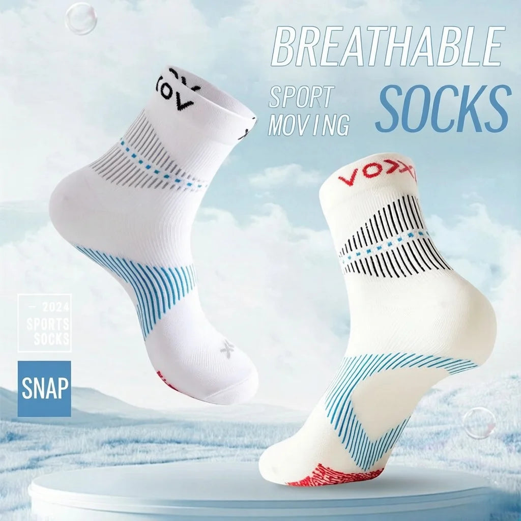 WRELS Laufsocken – Feuchtigkeitsableitend, Atmungsaktiv, Gepolstert | Kompressionssocken für Sport & Outdoor | 1/2/3 Paar