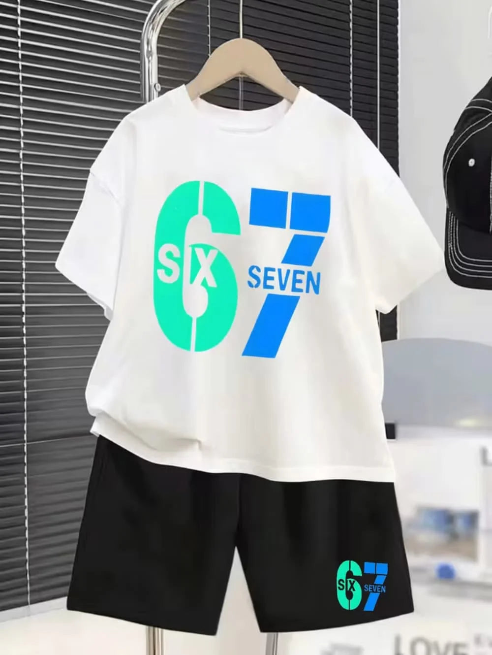 Kinder 3D-Print Set – T-Shirt & Shorts