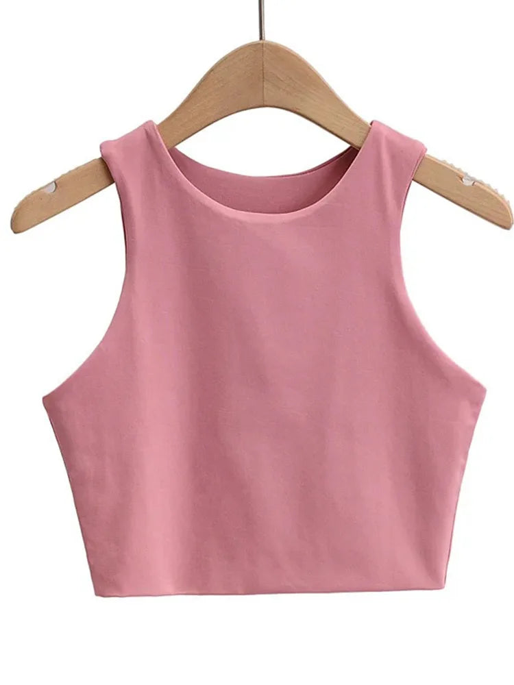 Damen Tank Top – Ärmelloses Sommer-Shirt mit rundem Ausschnitt in 6 Farben