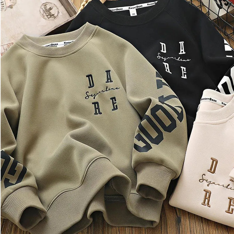 Kinder Langarm-Sweatshirt Unisex | Pullover, Sportswear, Herbst/Frühling, 4–14 Jahre