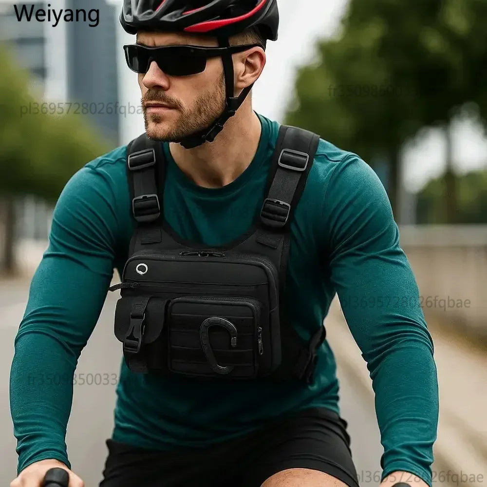 Outdoor Brusttasche – Diebstahlsicher, Wasserdicht & Verstellbar | Hiking, Running & Reisen