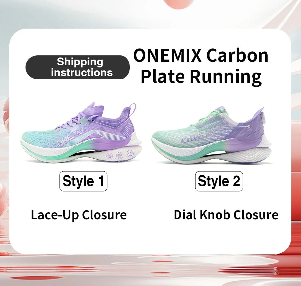 ONEMIX Trail Racing Laufschuhe – Carbonplatte, Dämpfung & Mesh für Marathon & Outdoor