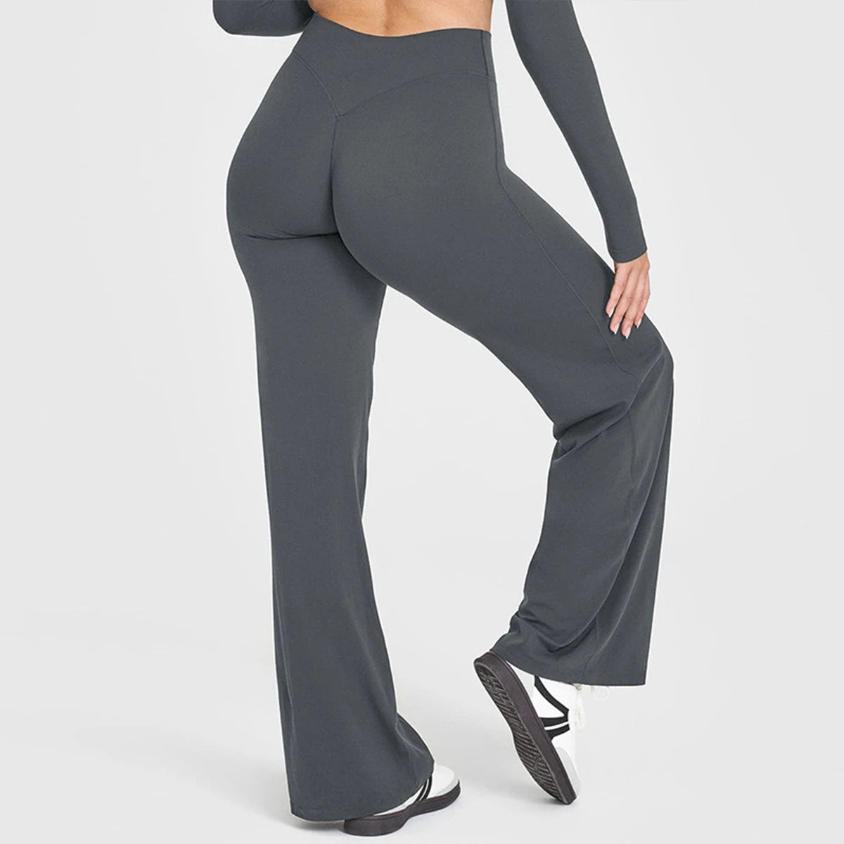Flared Yoga Leggings Damen – Weitbein, atmungsaktiv, nahtlos
