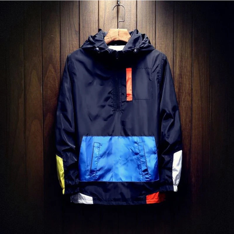 Herren Windbreaker Jacke – Colorblock
