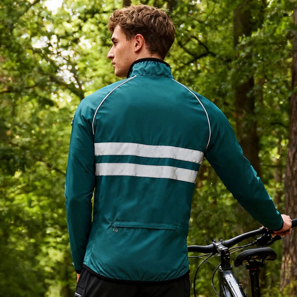 WOSAWE Radjacke Windbreaker – Packbar, winddicht, UV-Schutz | Herren | MTB & Rennrad | Leicht