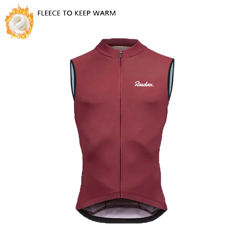 Winter Thermo-Fleece Radsport-Weste – Ärmellos | Warm & Windabweisend | MTB & Rennrad