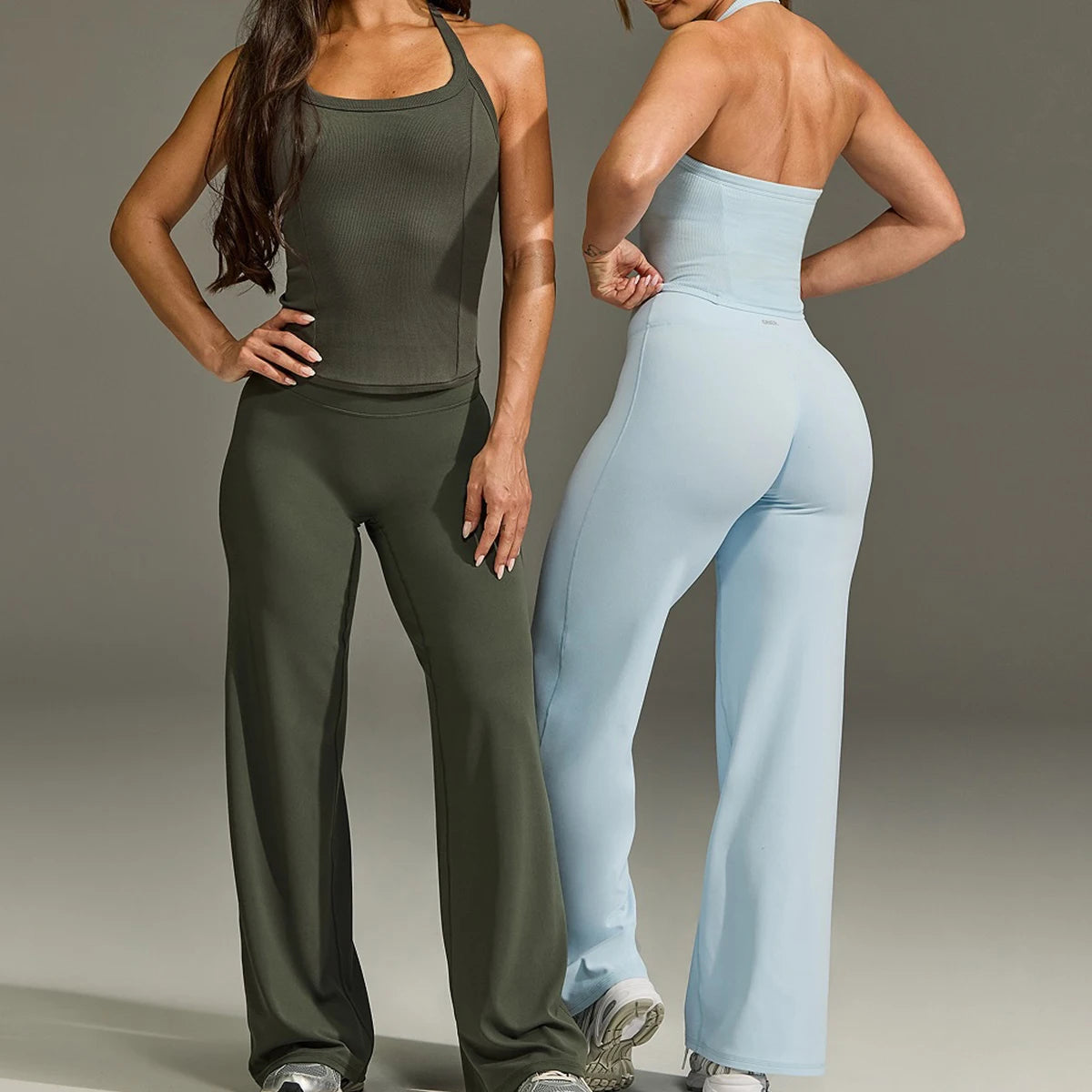 Flared Yoga Leggings Damen – Weitbein, atmungsaktiv, nahtlos