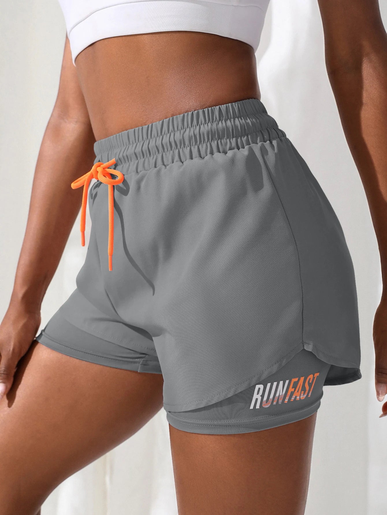 LaufWerk FlexShorts Women – High Waist Fake Two-Piece Shorts für Yoga & Running